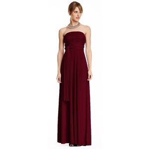 Convertible Wrap Dress: Wine